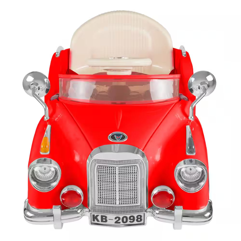 Battery Powered Red Classic Car Coupe Ride on Toy with Remote