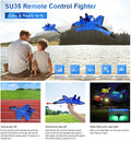 Remote Control Airplane SU35 RC Plane Foam Aircraft with LED 2.4G Radio Fighter Glider Outdoor Flying Toy Gift for Adult Kid