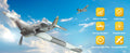 Volantex New Spitfire RC Plane EPP 400Mm Wingspan RC Fighter One Key Aerobatic 2.4G 4CH RTF Warbird Plane