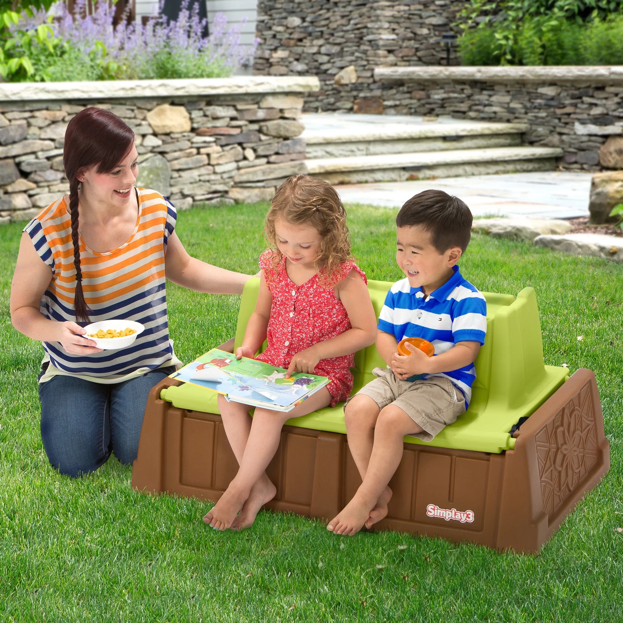 Sand and Water Bench, 2 in 1 Combination Play Table and Children'S Storage Bench
