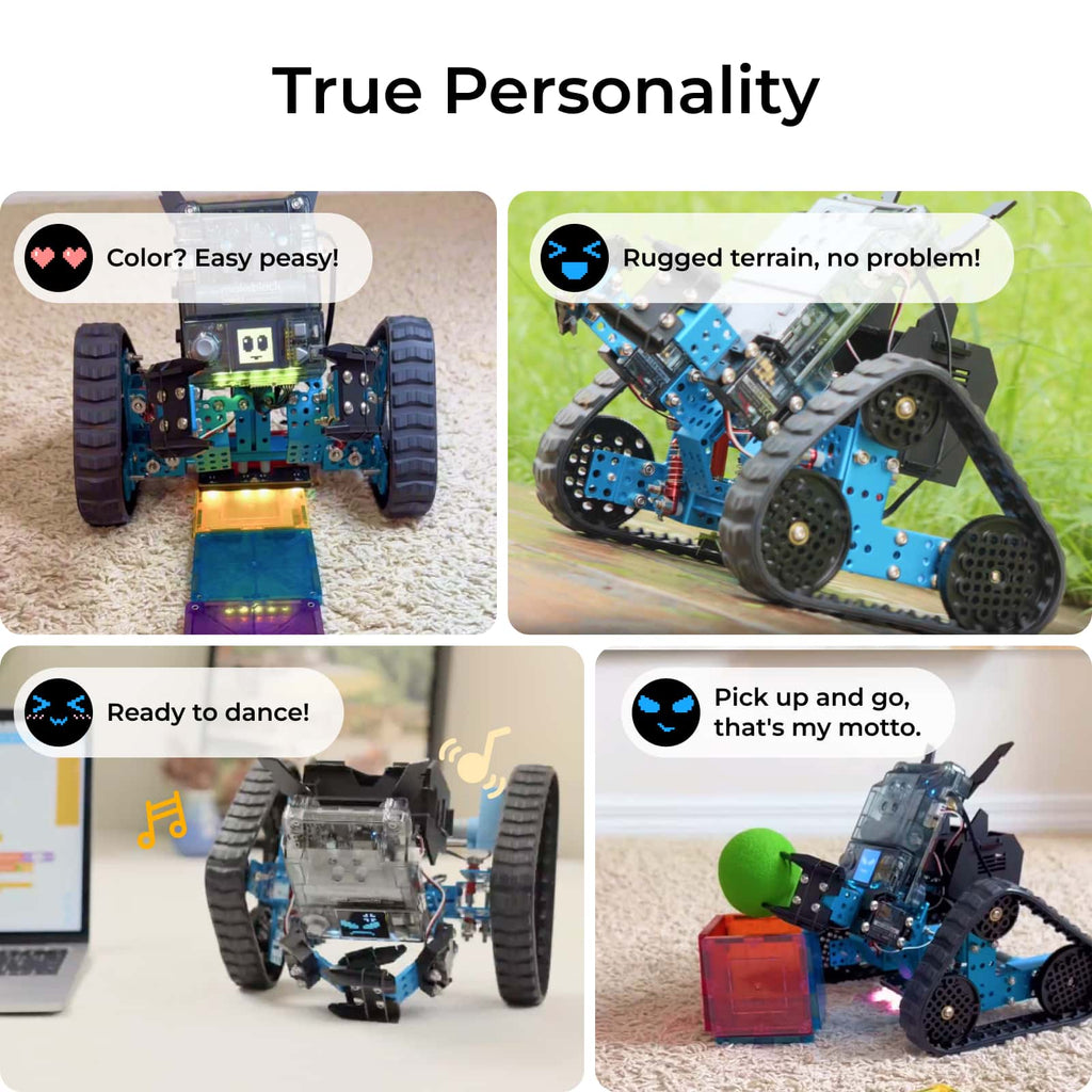 Mbot2 Rover Robotics Kit: Kid'S Interactive Emo Robot for Coding Learning and Outdoor Play