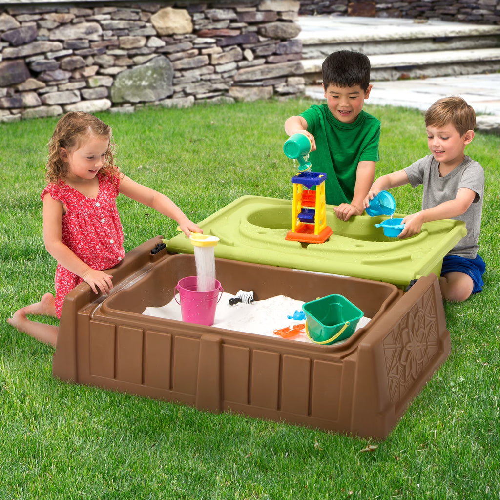 Sand and Water Bench, 2 in 1 Combination Play Table and Children'S Storage Bench