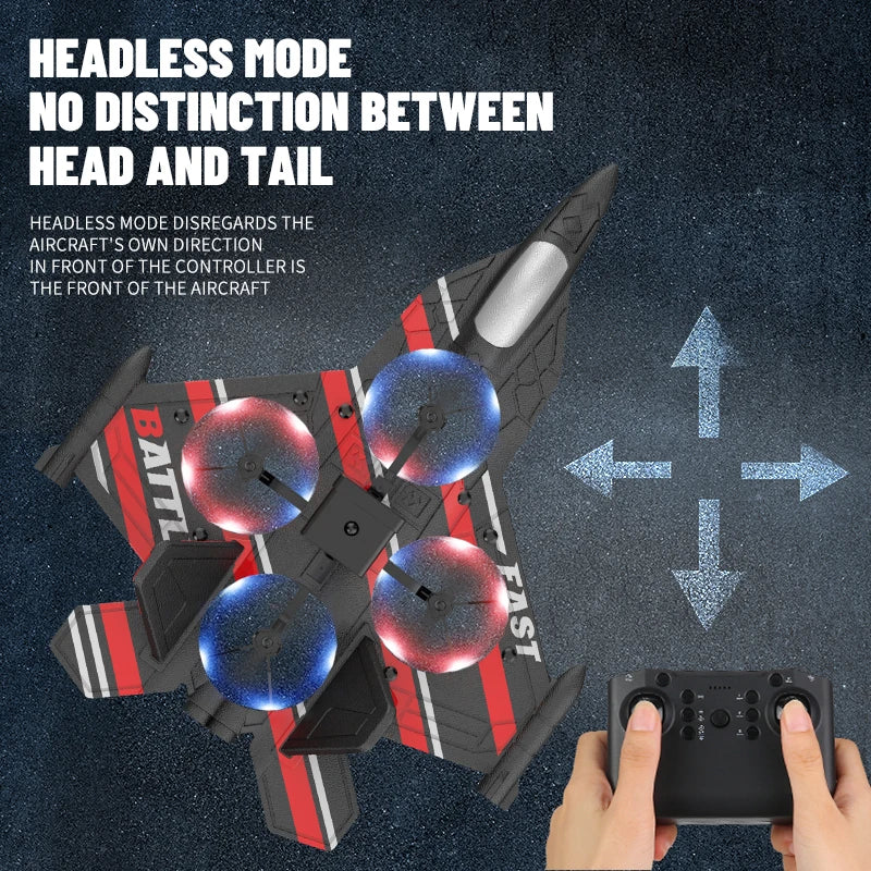 RC Plane with Camera Helicopter Remote Control Aircraft Obstacle Avoidance Fighter 2.4G Airplane EPP Foam Plane Children Toys