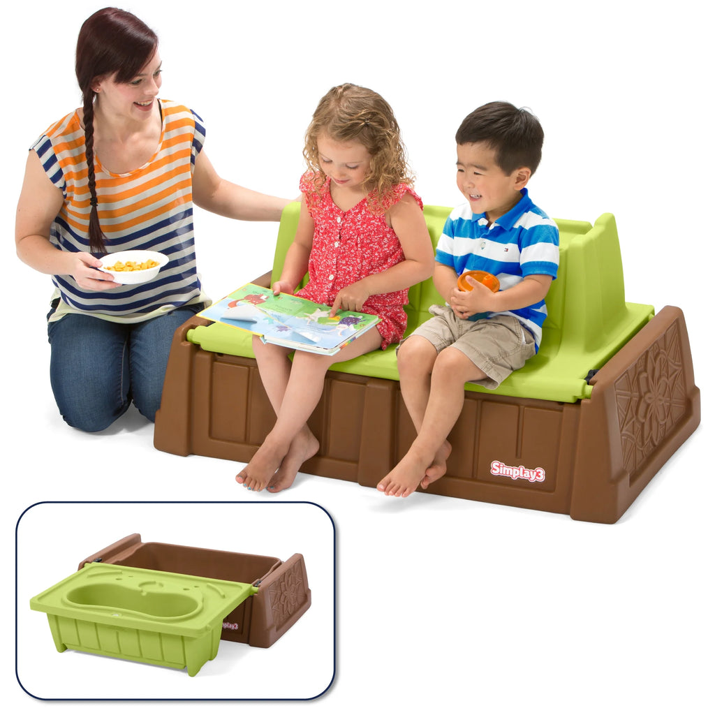 Sand and Water Bench, 2 in 1 Combination Play Table and Children'S Storage Bench