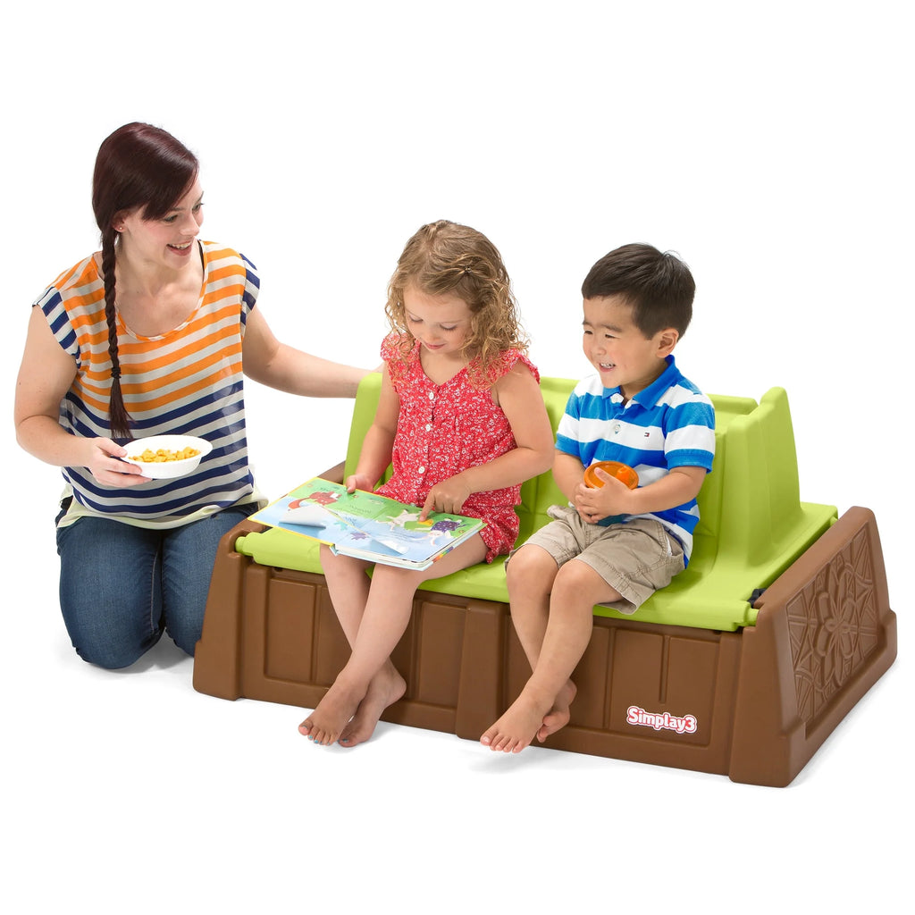Sand and Water Bench, 2 in 1 Combination Play Table and Children'S Storage Bench