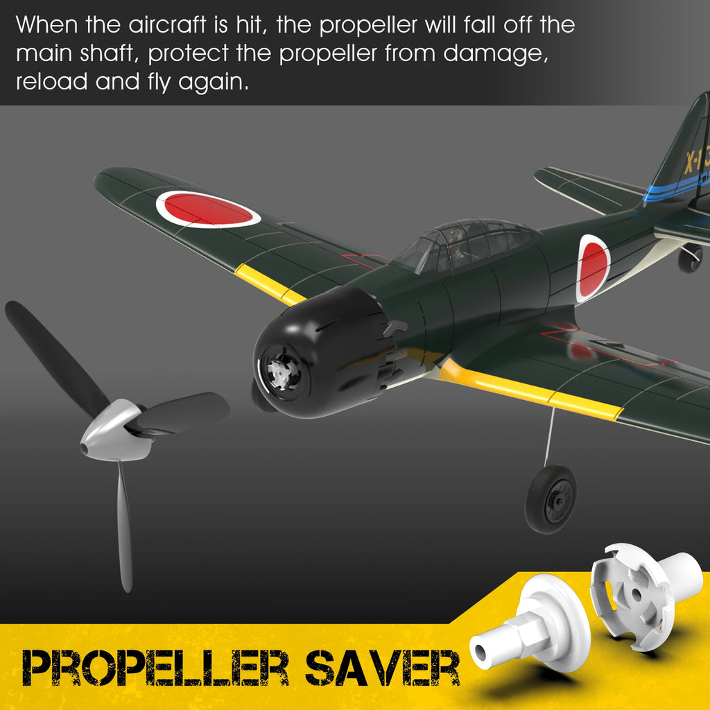 Zero RC Plane 2.4G 4CH Remote Control Airplane EPP 400Mm Wingspan 6-Axis Aerobatic RC Fighter 761-15 RTF Plane