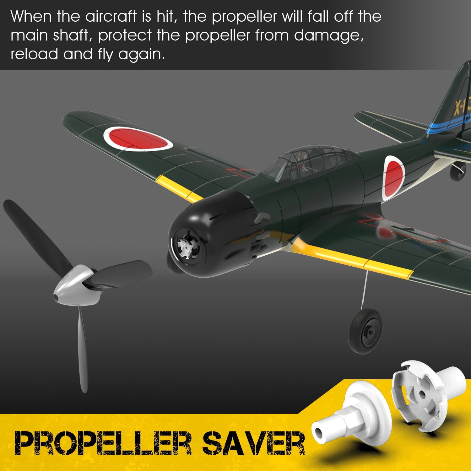 Zero RC Plane 2.4G 4CH Remote Control Airplane EPP 400Mm Wingspan 6-Axis Aerobatic RC Fighter 761-15 RTF Plane