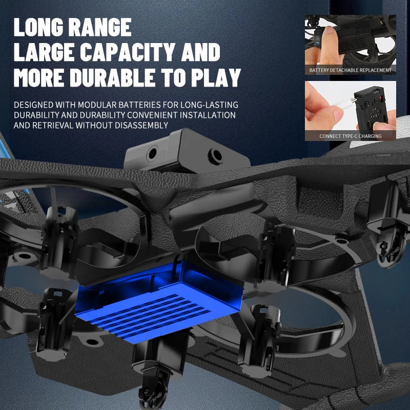 RC Plane with Camera Helicopter Remote Control Aircraft Obstacle Avoidance Fighter 2.4G Airplane EPP Foam Plane Children Toys