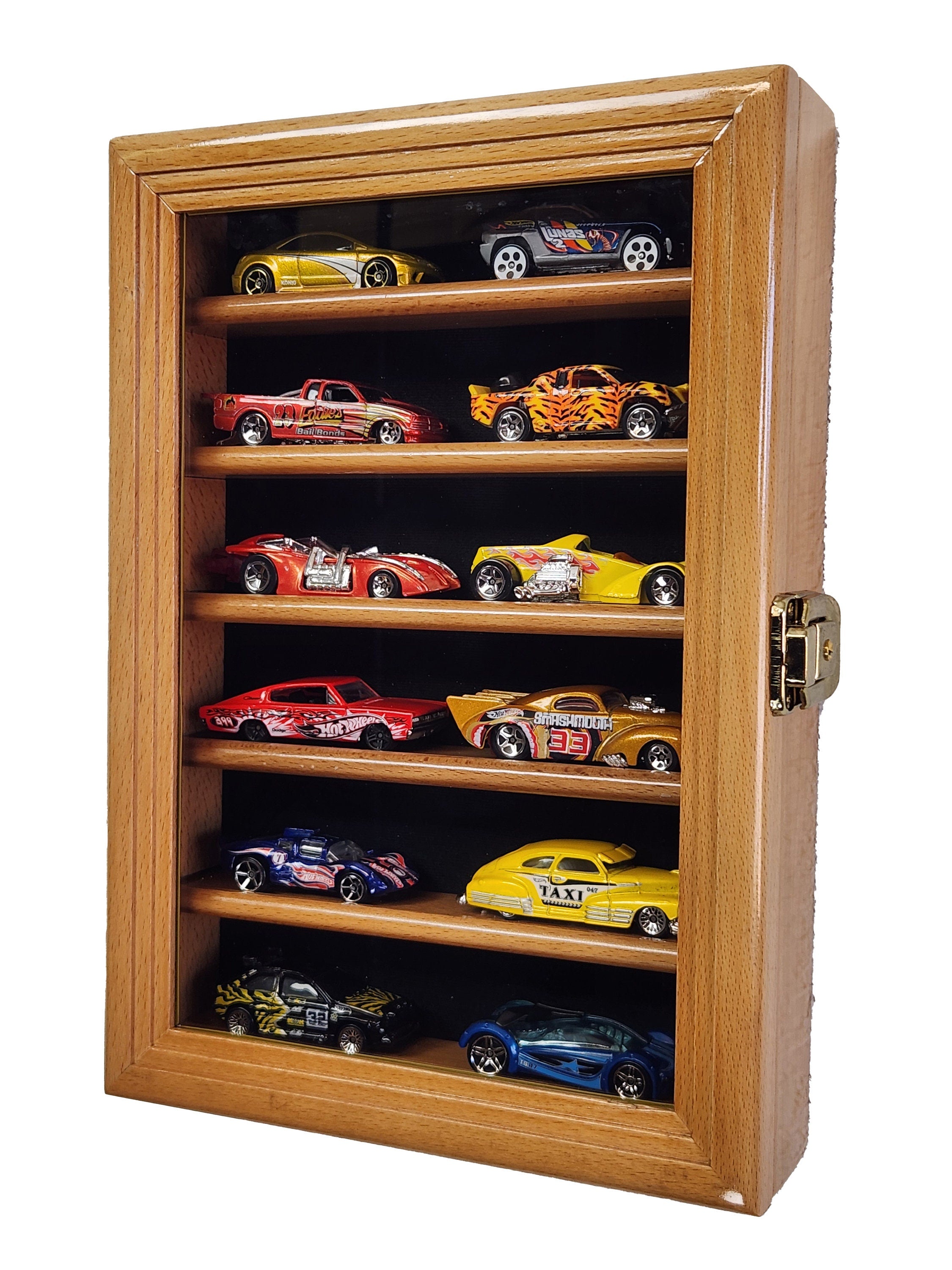 XS 1/64 Diecast Display Case Cabinet Matchbox 1:64 Scale Model Car Wall Rack Shelf W/98% UV Protection - Lockable