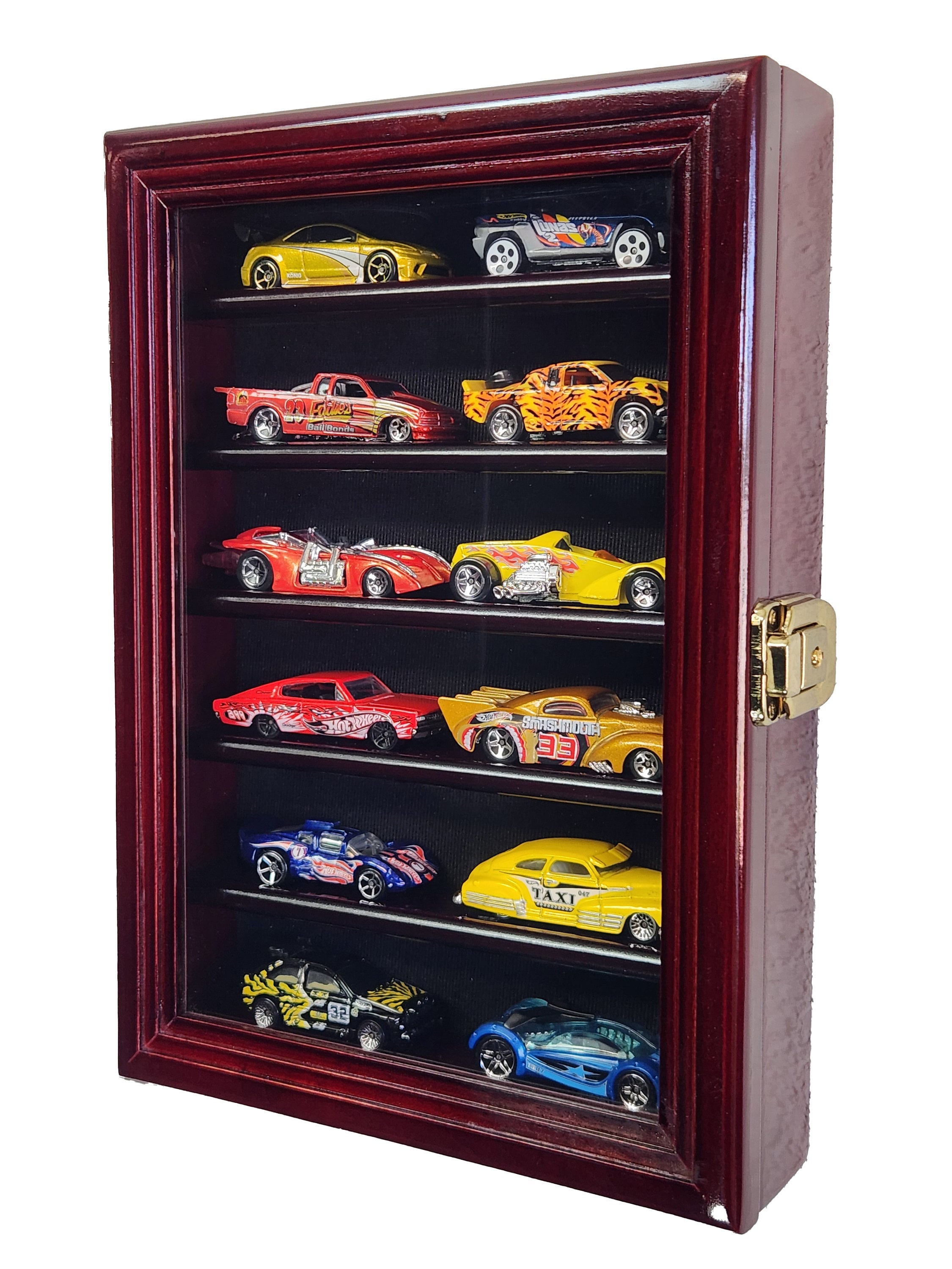 XS 1/64 Diecast Display Case Cabinet Matchbox 1:64 Scale Model Car Wall Rack Shelf W/98% UV Protection - Lockable